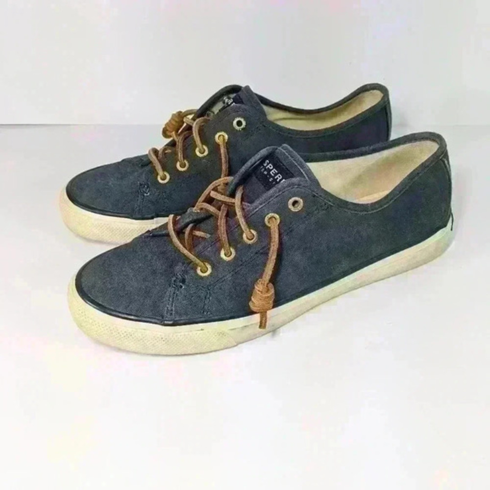 Sperry Washed Navy Topsider Boat Shoes